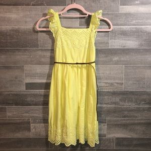 EUC Cat & Jack Girls 10/12 Yellow Summer Dress